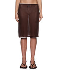 SOTT LAYERED MIDI SKIRT CAMEL BROWN