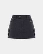 Womens Squad Mini Skirt Charcoal Skirts - Grey