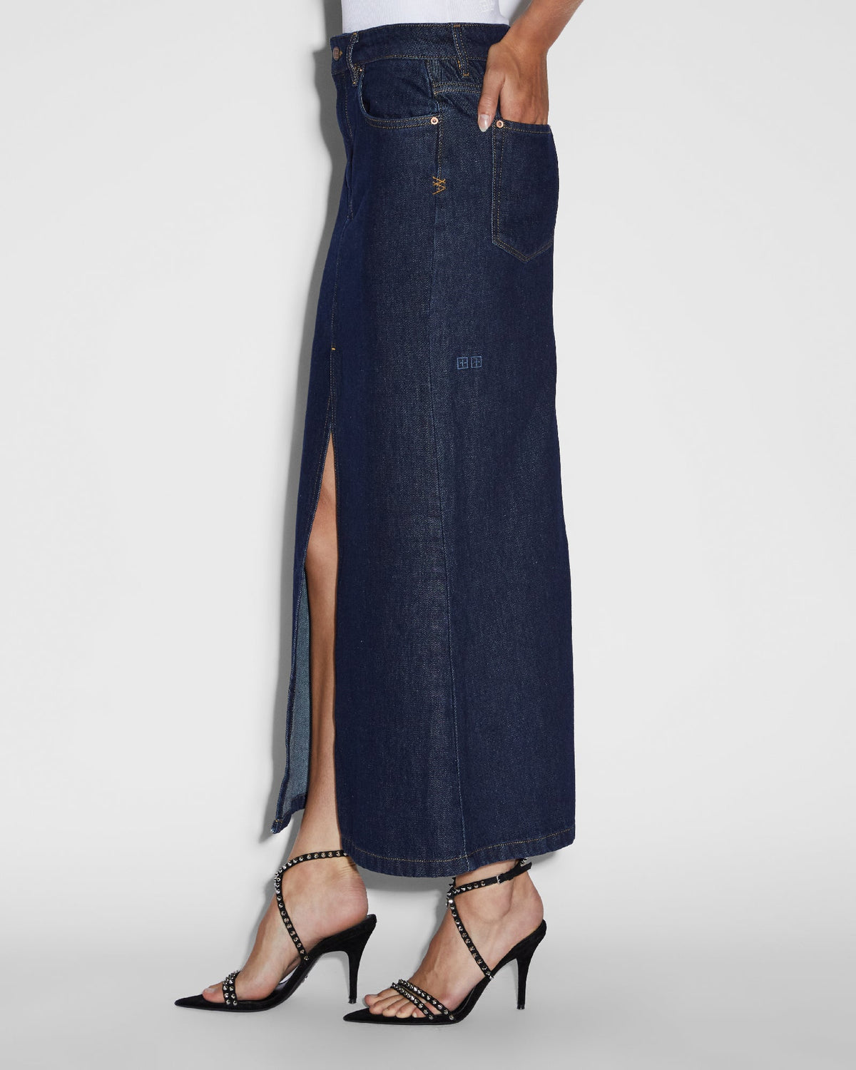 Womens Swerve Skirt Legacy Flare Skirts - Denim