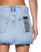 Womens Manhattan Mini Skirt Venice Relaxed Skirts - Denim