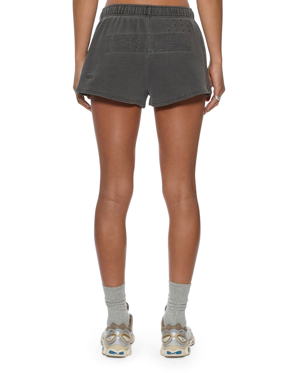 Womens Sott Booty Trakshort Charcoal Relaxed Walkshorts - Grey