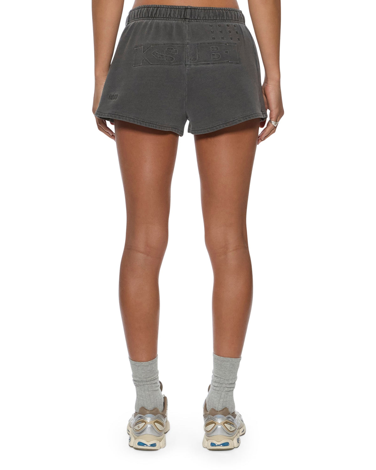 Womens Sott Booty Trakshort Charcoal Relaxed Walkshorts - Grey