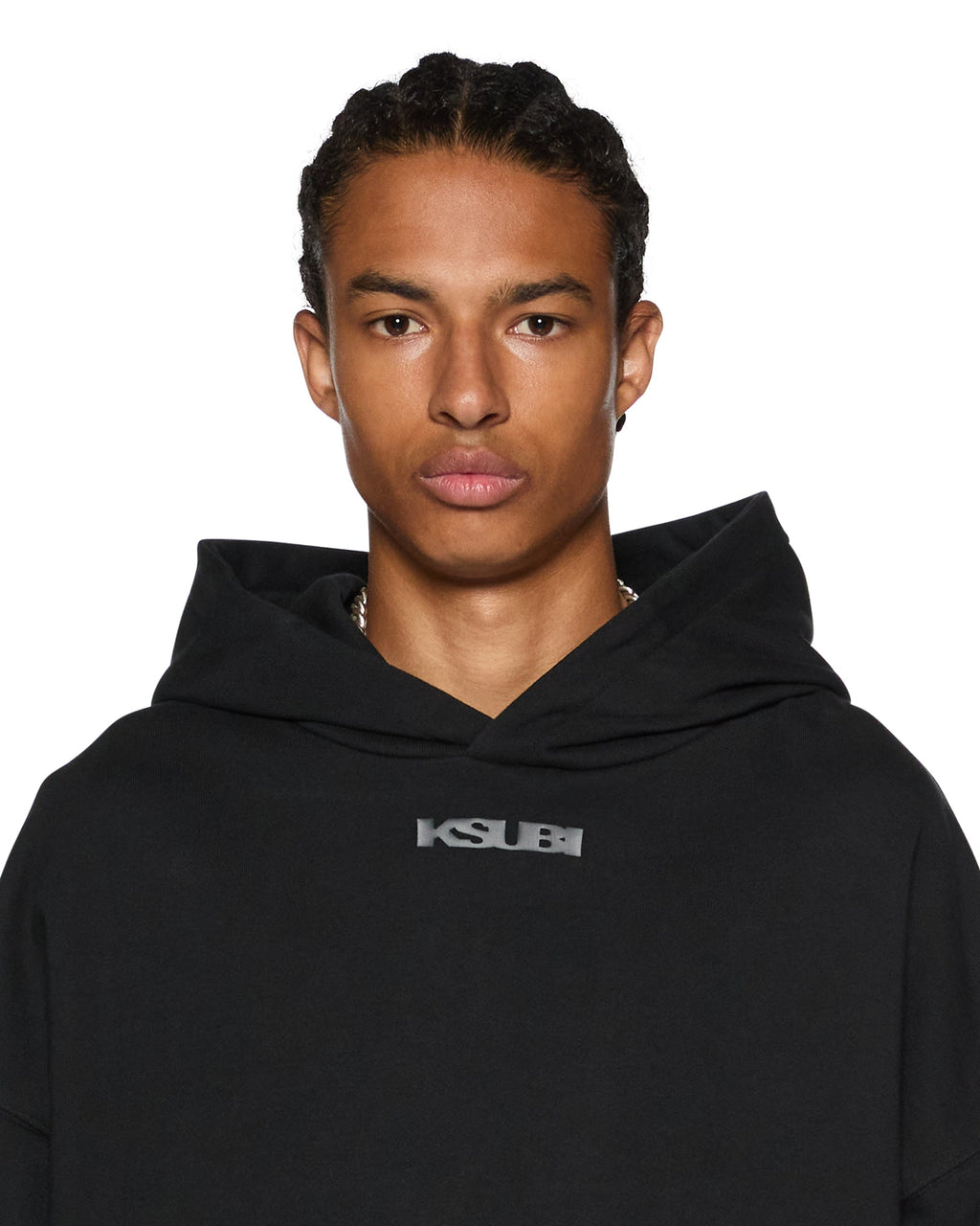 Mens Sott Ekcess Hoodie Jet Black Oversized Fleece - Black