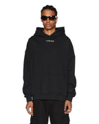Mens Sott Ekcess Hoodie Jet Black Oversized Fleece - Black