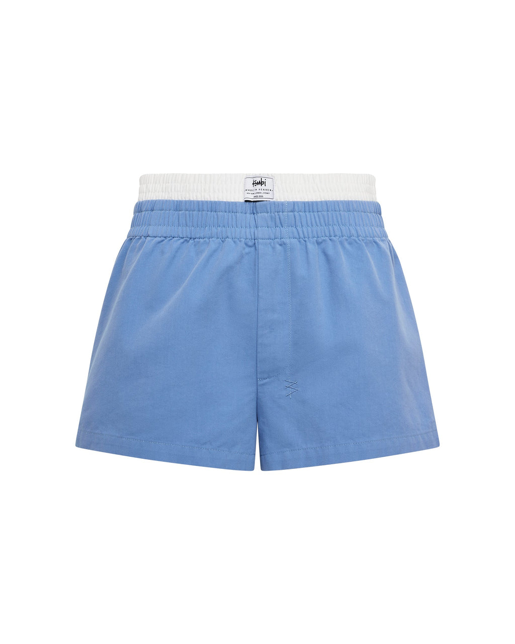Womens Stacked Boxers Bright Blue/white Regular Walkshorts - Blue