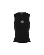 Womens Stacked Syndicate Tank Xtra Black Fitted Fashion Tops - Black