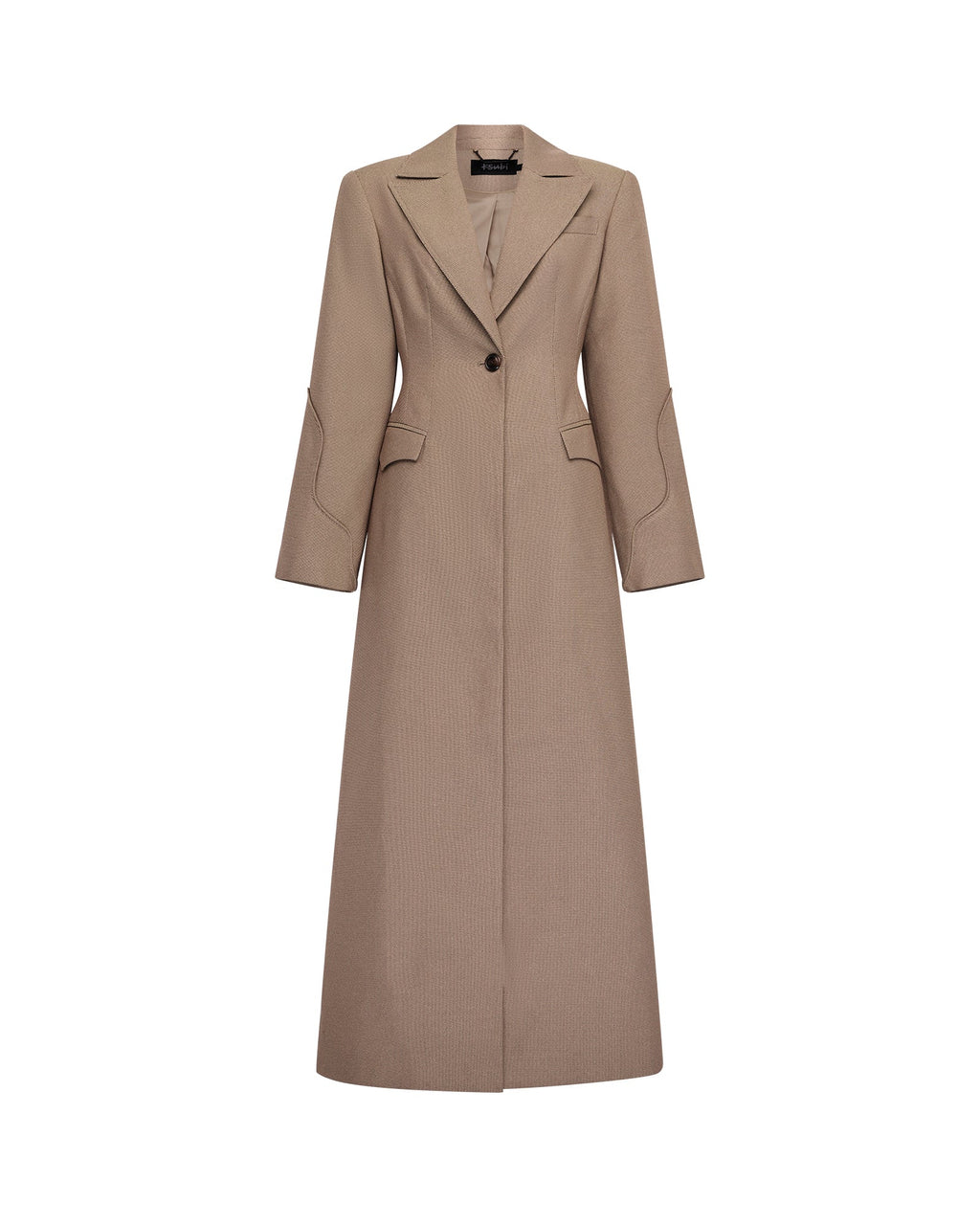 Womens Stance Tailored Coat Tan Fitted Jackets - Tan