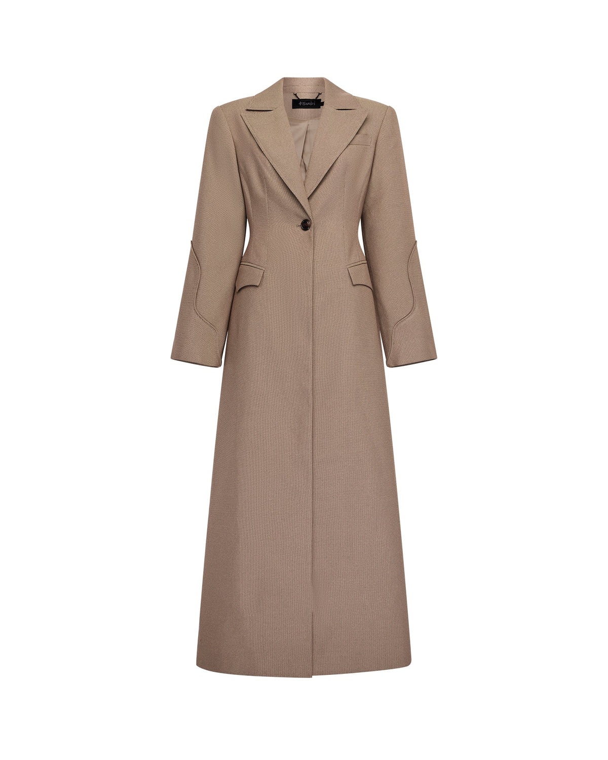 Womens Stance Tailored Coat Tan Fitted Jackets - Tan