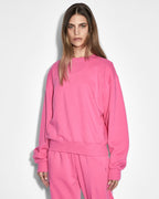 Womens 3x4 Klassic Crew Hype Pink Regular Fleece - Pink