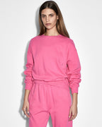 Womens 3x4 Klassic Crew Hype Pink Regular Fleece - Pink