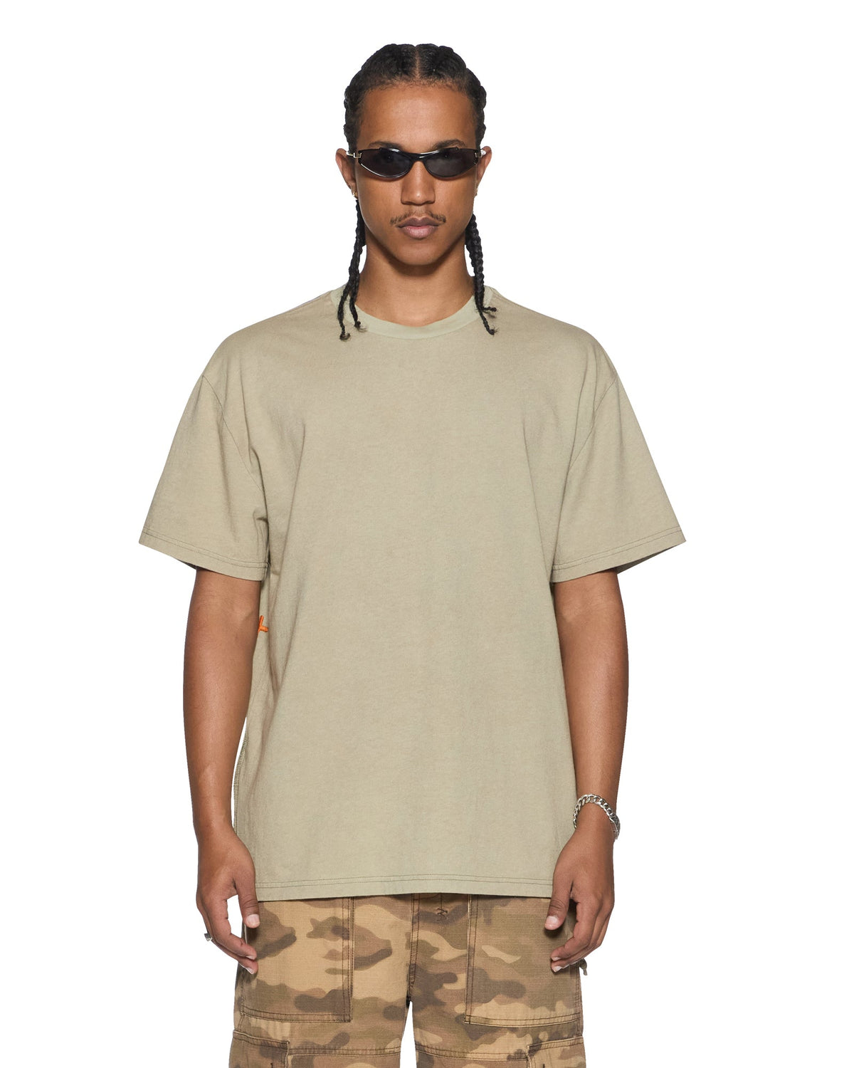 Mens 4x4 Biggie Ss Tee Synth Green Oversized Tees - Green