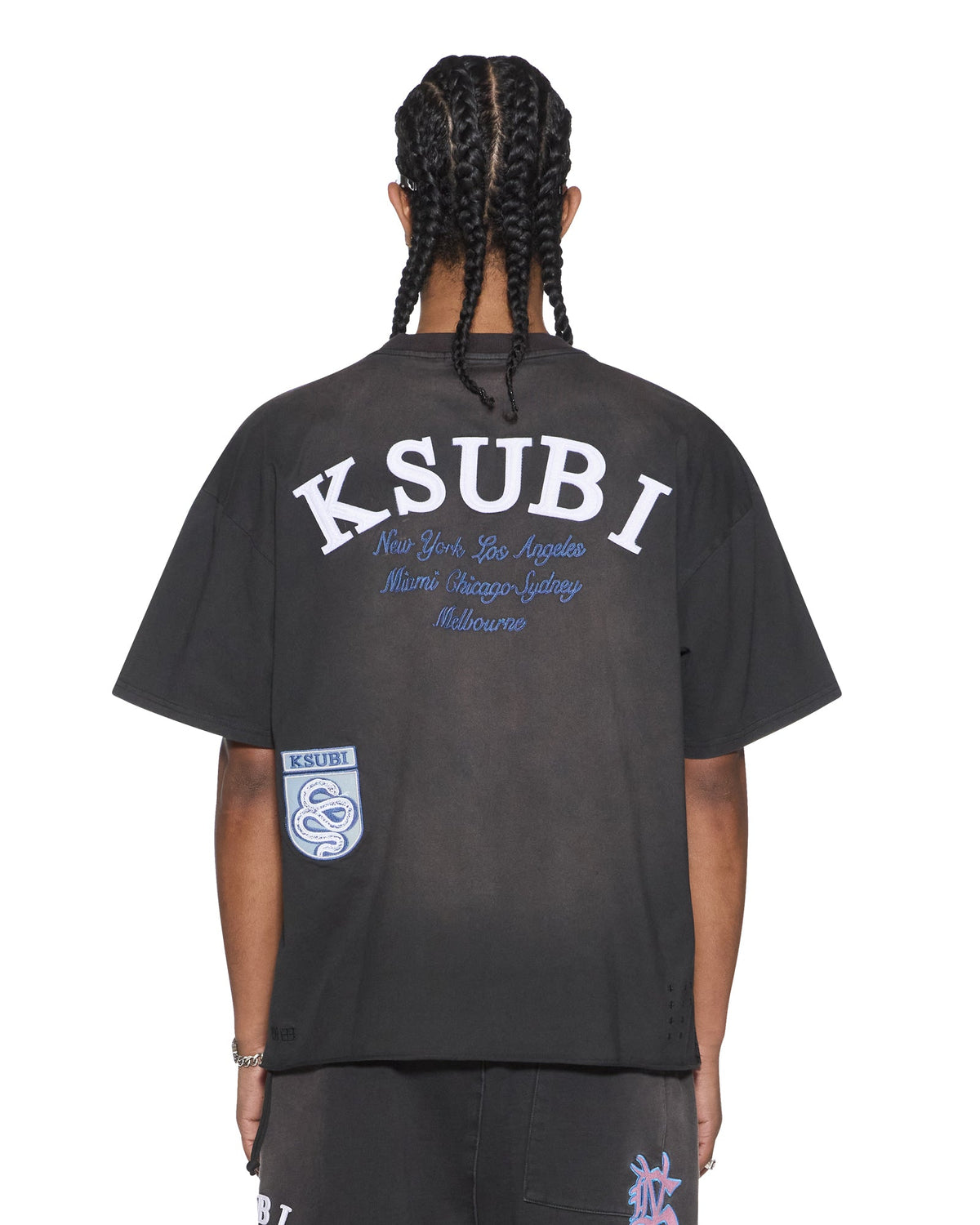 Mens Genesis Ekcess Ss Tee Charcoal Fade Oversized Tees - Grey