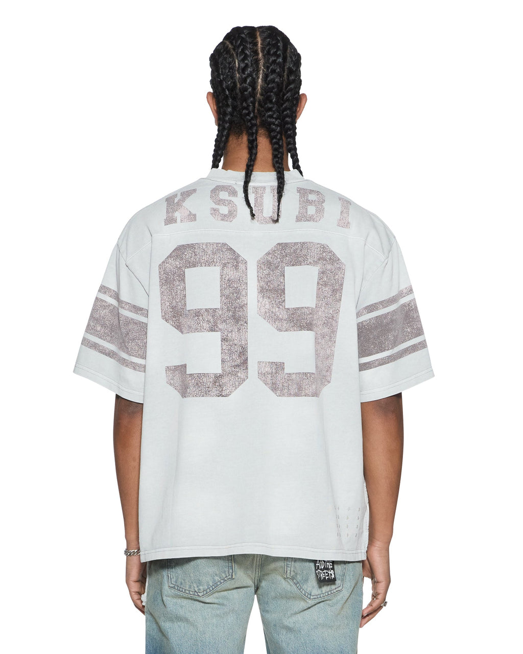 Mens Halftime Ss Duke Jersey Krete Fade Boxy Fashion Tops - Multi Colour
