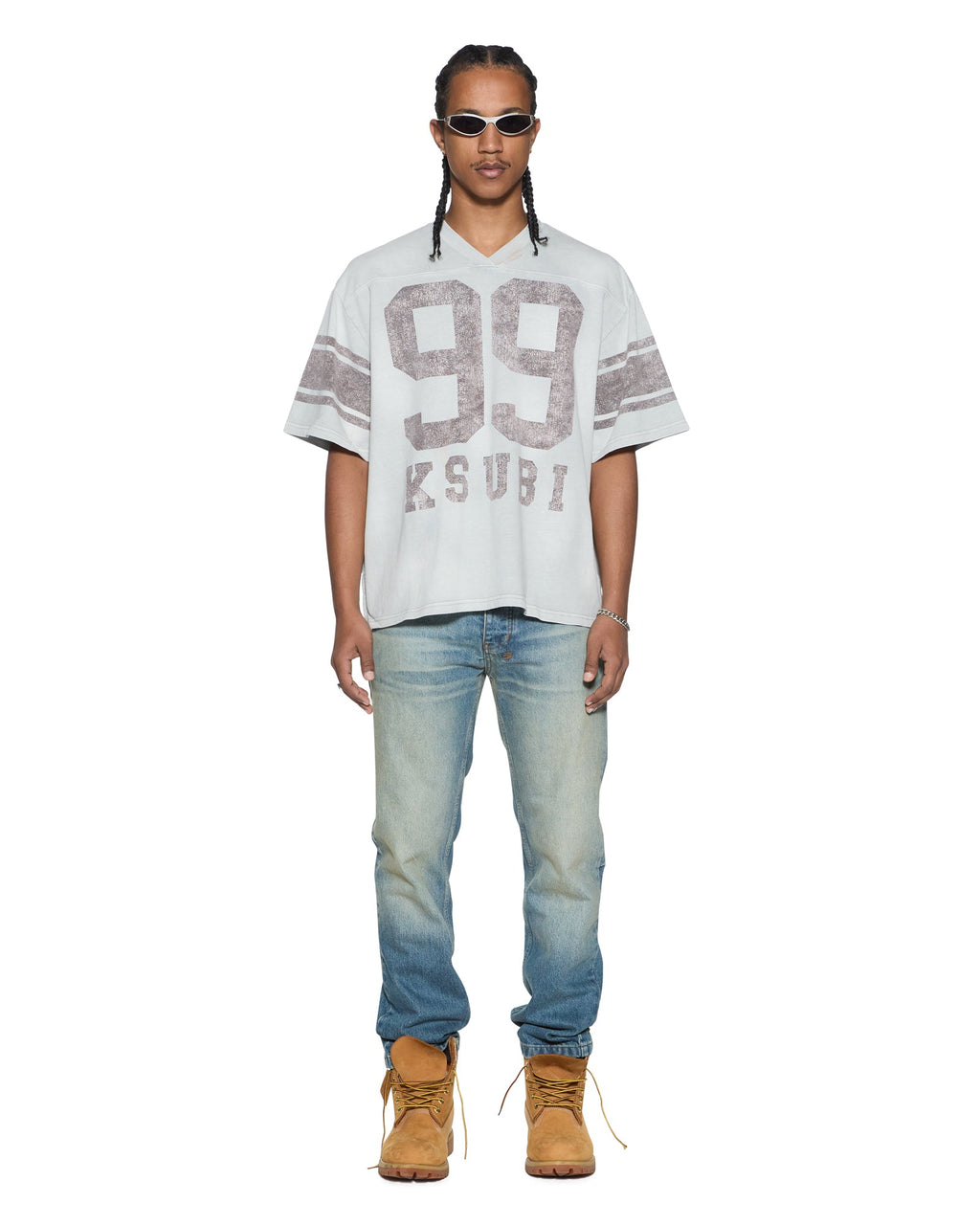 Mens Halftime Ss Duke Jersey Krete Fade Boxy Fashion Tops - Multi Colour