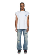 Mens Klasse Ekcess Cut Off Tank Tru White Oversized Tees - White