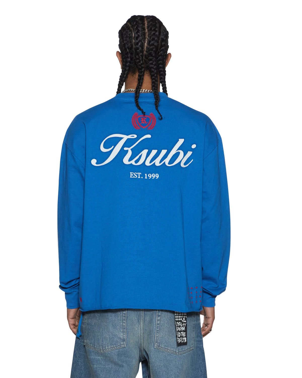 Mens Klasse Ekcess Ls Tee Bolt Blue Oversized Tees - Blue