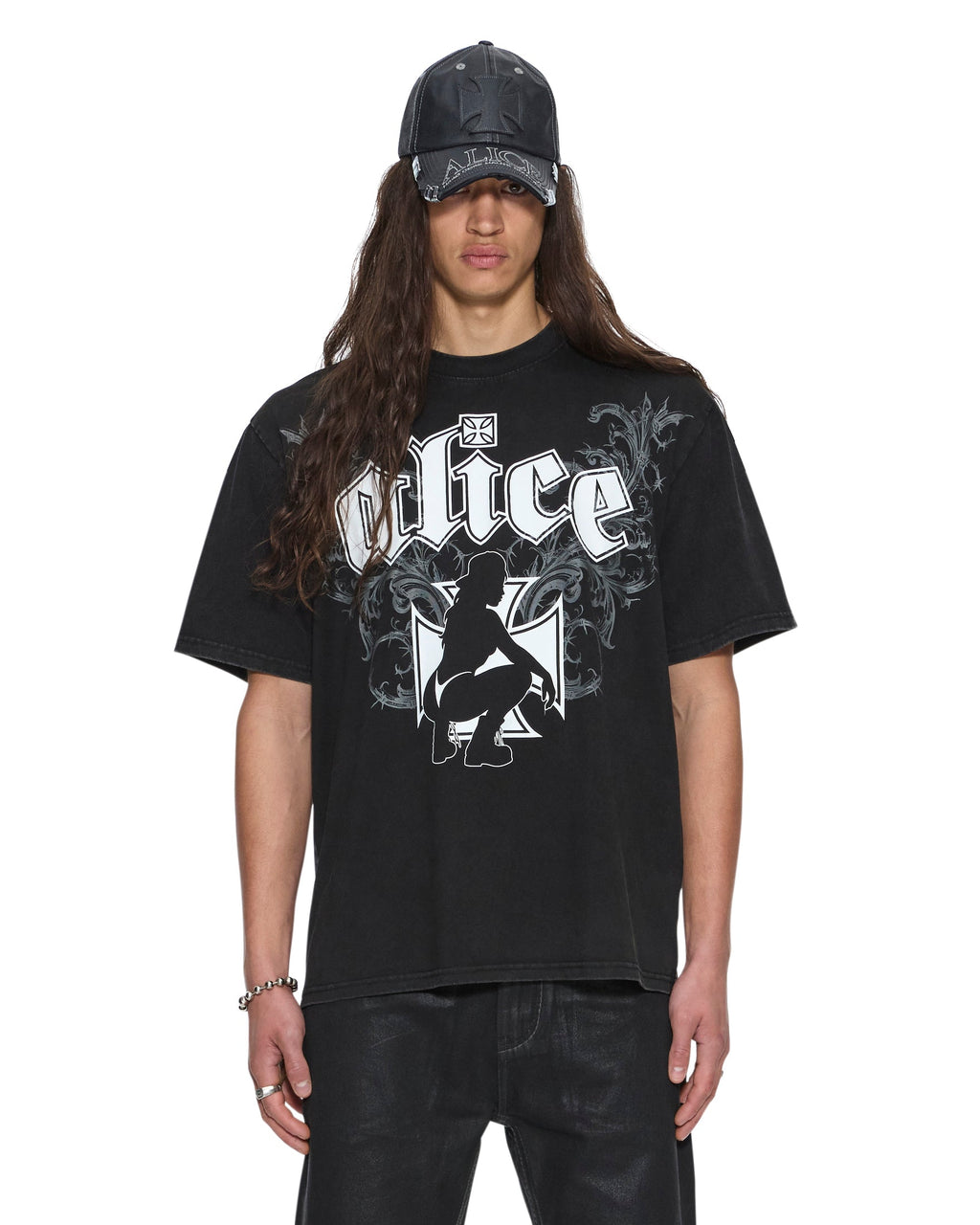Mens Ksubi X Alice Hollywood Graphic Tee Black Regular Tees - Black