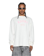 Mens Laybel Ekcess Ls Tee Tru White Oversized Tees - White