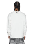 Mens Laybel Ekcess Ls Tee Tru White Oversized Tees - White