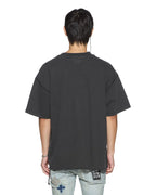 Mens Laybel Ekcess Ss Tee Washed Black Oversized Tees - Grey