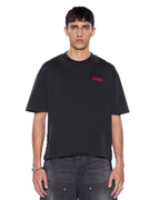Mens Mekanik Halen Ss Tee Charcoal/red Boxy Tees - Grey