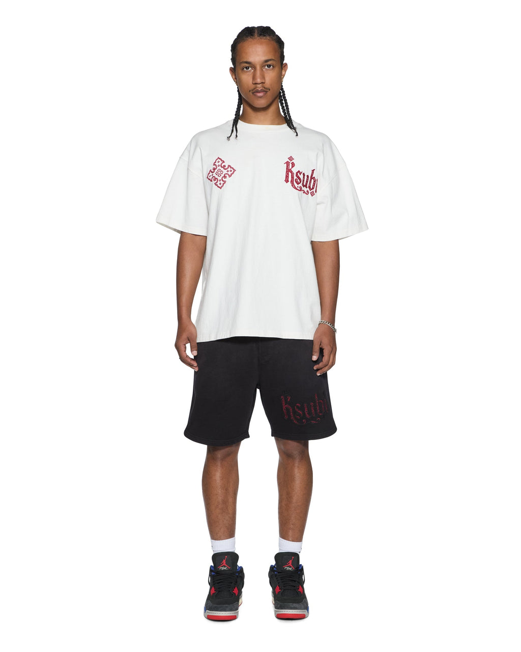 Mens Paise Ekcess Ss Tee Tru White Oversized Tees - White