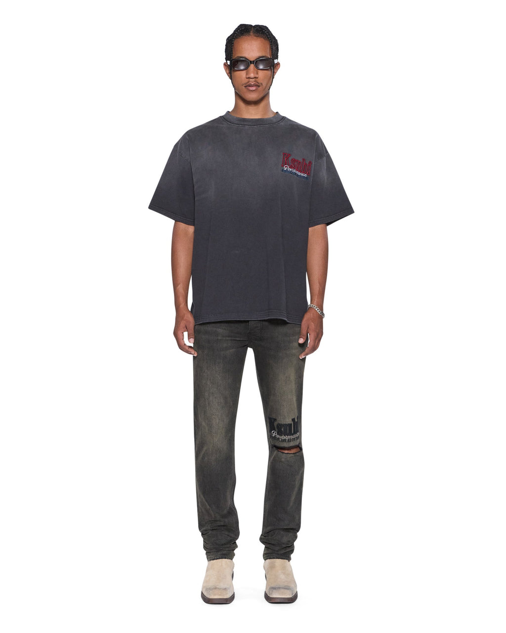 Mens Performance Ekcess Ss Tee Black Fade Oversized Tees - Black