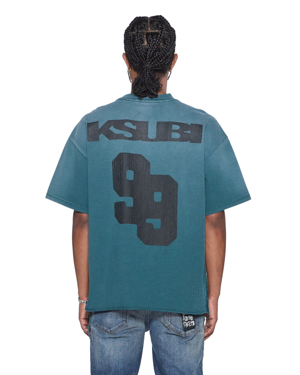 Mens Rugged Ekcess Ss Tee Opal Green Oversized Tees - Green