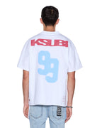 Mens Rugged Ekcess Ss Tee White/red Oversized Tees - White