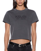 Womens Shrunken Ss Tee Charcoal Slim Tees