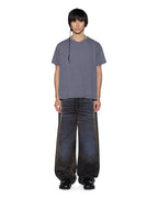 Mens Slub Sid Ss Tee Charcoal Slim Tees - Grey