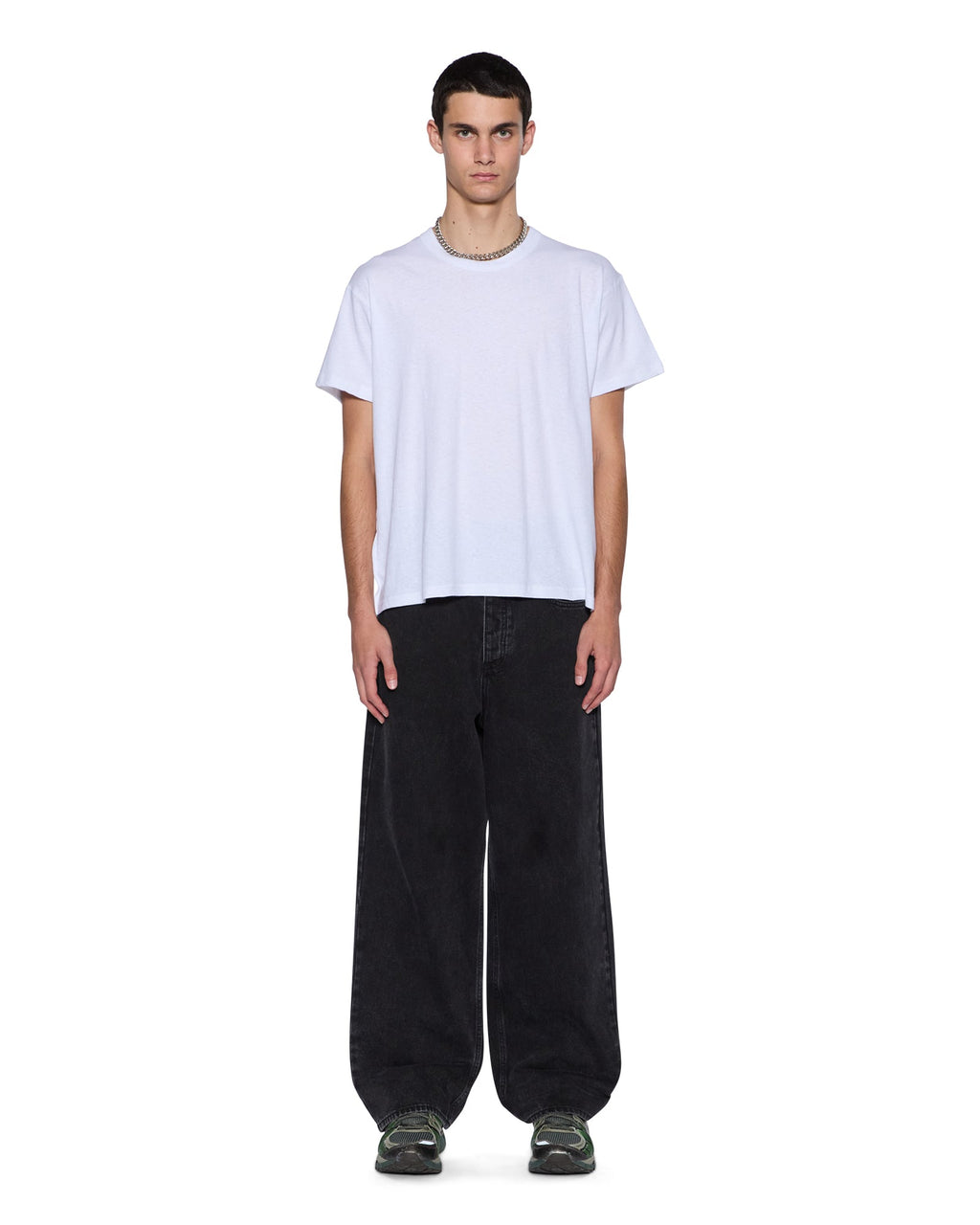 Mens Slub Sid Ss Tee White Slim Tees - White