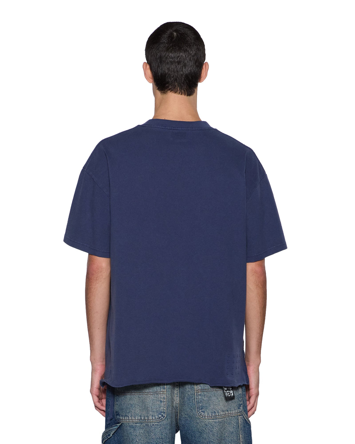 Mens Sott Ekcess Ss Tee Ink Fade Oversized Tees - Navy