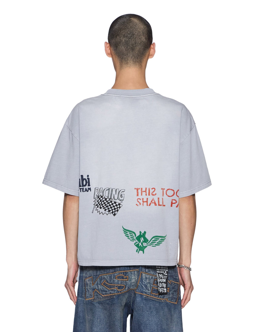Mens Speedrat Halen Ss Tee Krete Baggy Tees - Grey