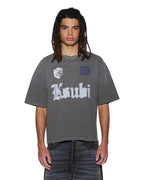 Mens Utopia Halen Raglan Ss Tee Charcoal Baggy Tees - Grey