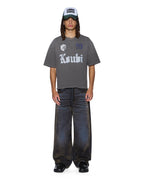 Mens Utopia Halen Raglan Ss Tee Charcoal Baggy Tees - Grey