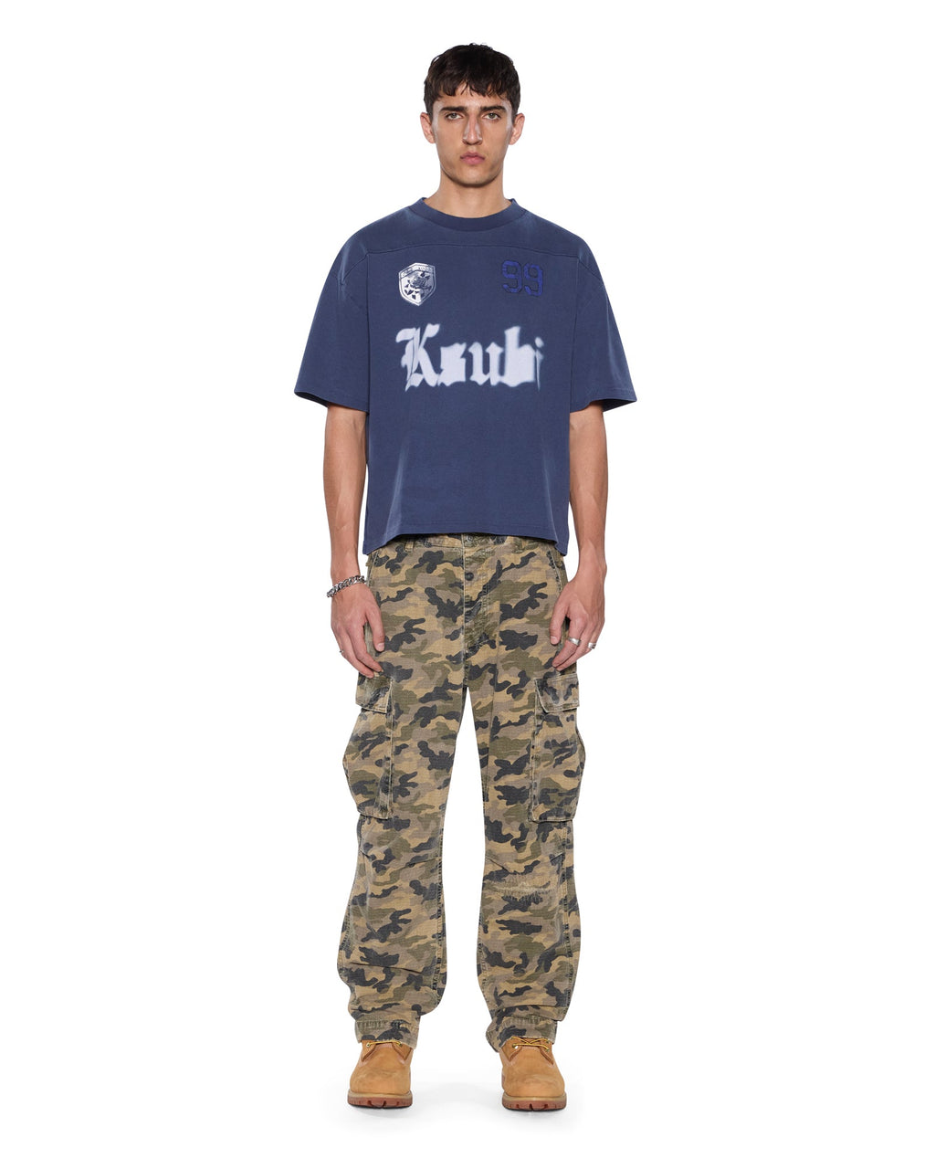 Mens Utopia Halen Ss Tee Navy Boxy Tees - Navy