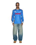 Mens Zoom Moto Jersey Bolt Blue Regular Fashion Tops - Blue