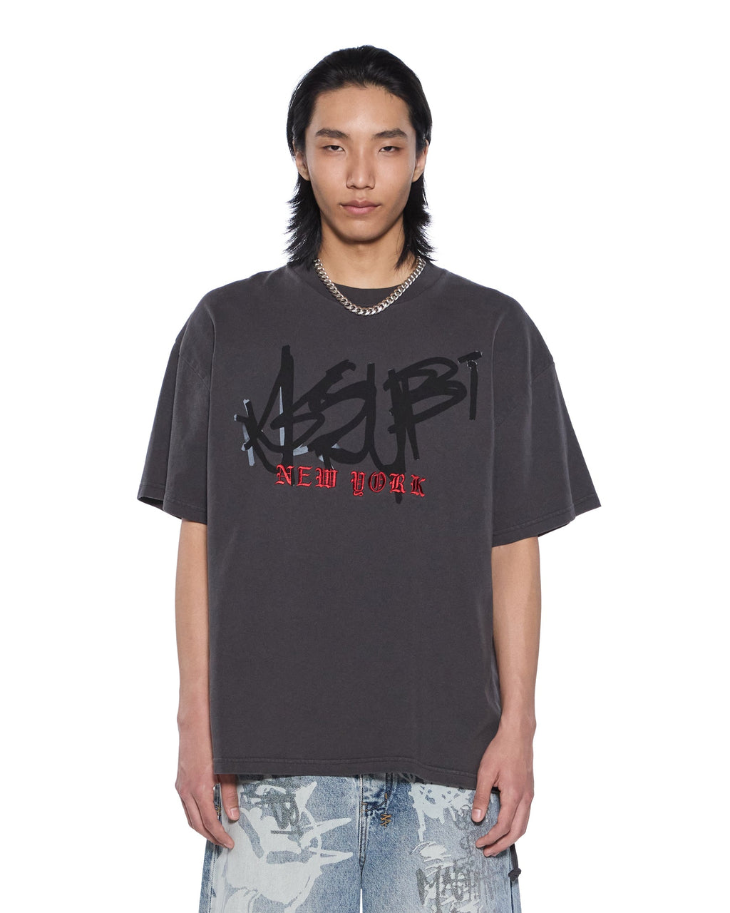 Mens Graff Ekcess Ss Tee Old Black Oversized Tees - Khaki