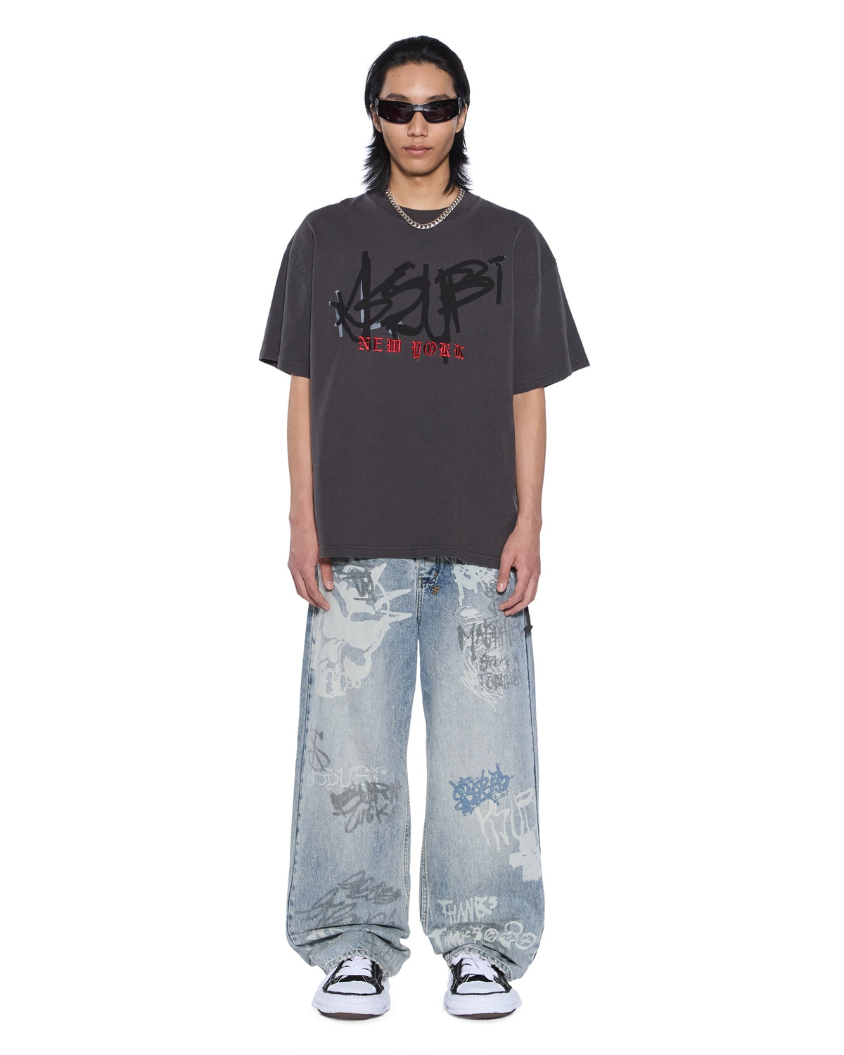 Mens Graff Ekcess Ss Tee Old Black Oversized Tees - Khaki
