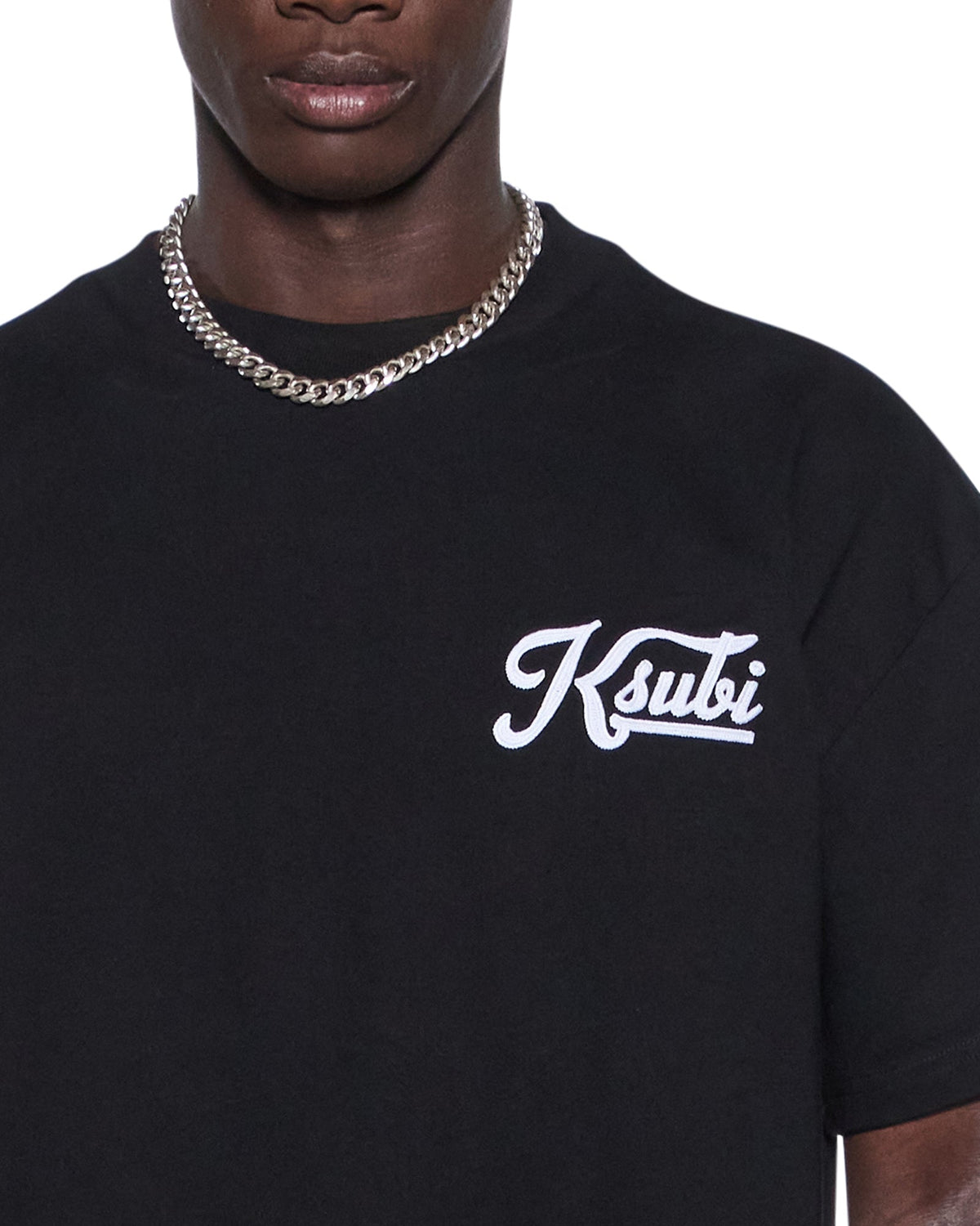 Mens Outfield Ekcess Ss Tee Black Oversized Tees - Black