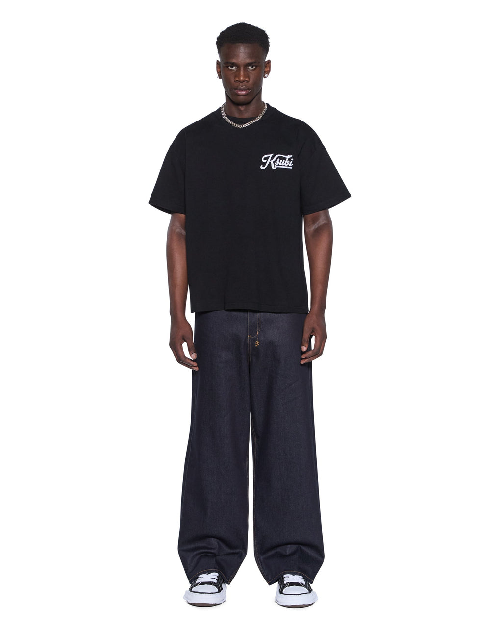 Mens Outfield Ekcess Ss Tee Black Oversized Tees - Black