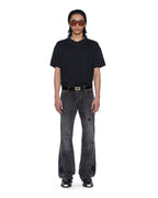 Mens Sid Linen Ss Tee Jet Black Slim Tees - Black