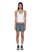 Womens Sott Idol Tank White Green Slim Tees - White