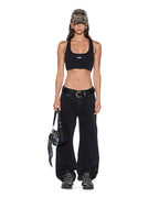 Womens 1999 Origin Cropped Tank Black Slim Tees - Black