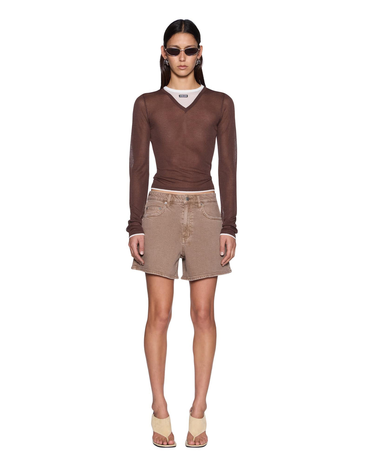 Womens Uptown Short Stone Tan Relaxed Walkshorts - Beige