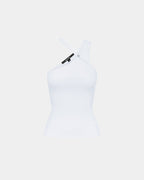 Womens Score Tank White Fitted Tees - White