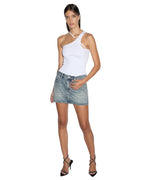 Womens Score Tank White Fitted Tees - White