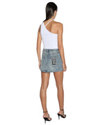 Womens Score Tank White Fitted Tees - White