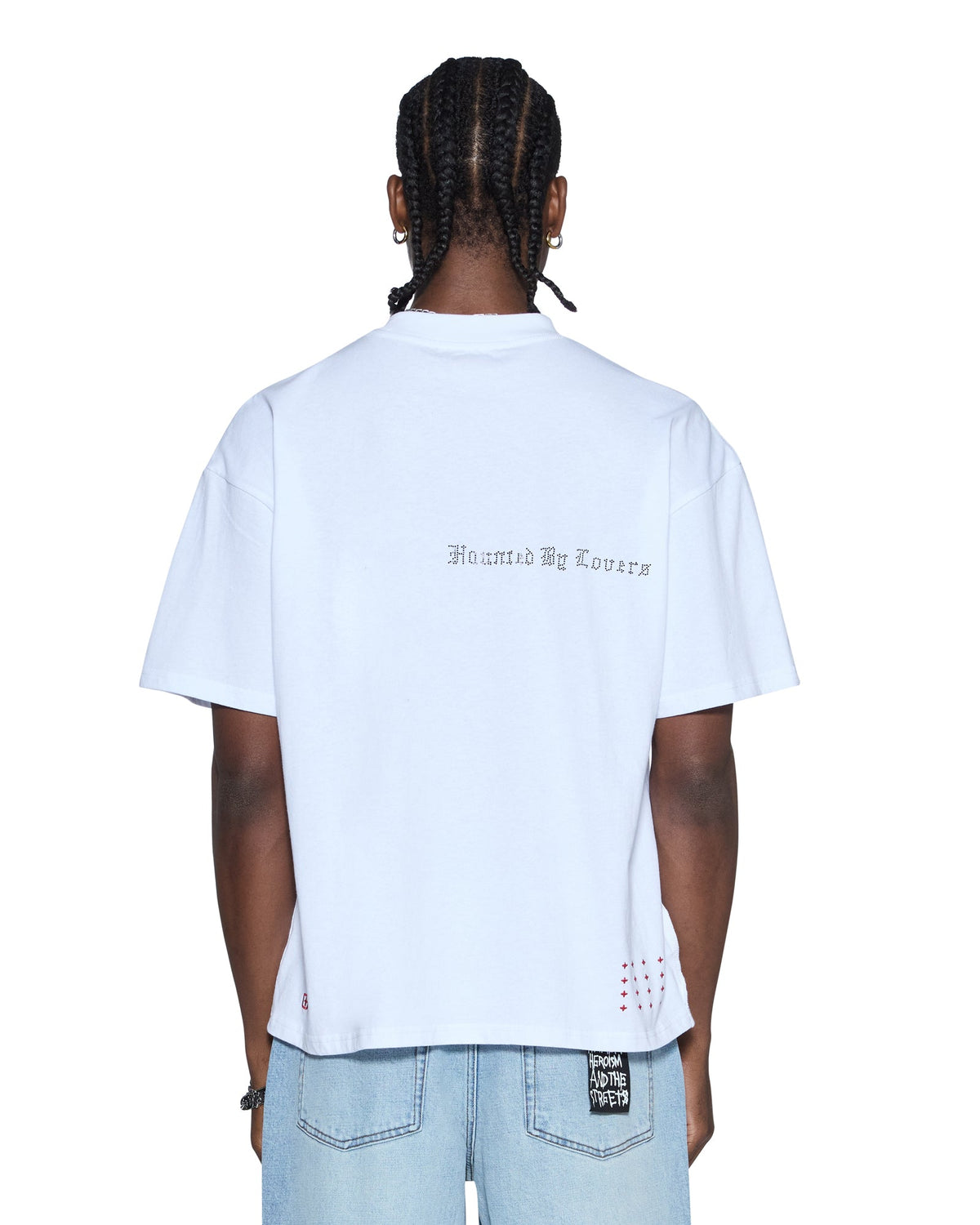 Mens Hbl Ekcess Ss Tee Peached White Oversized Tees - White